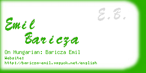 emil baricza business card